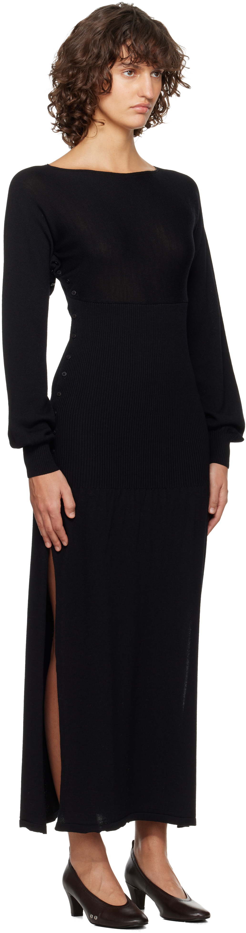 Paloma Wool Black Fa Midi Dress