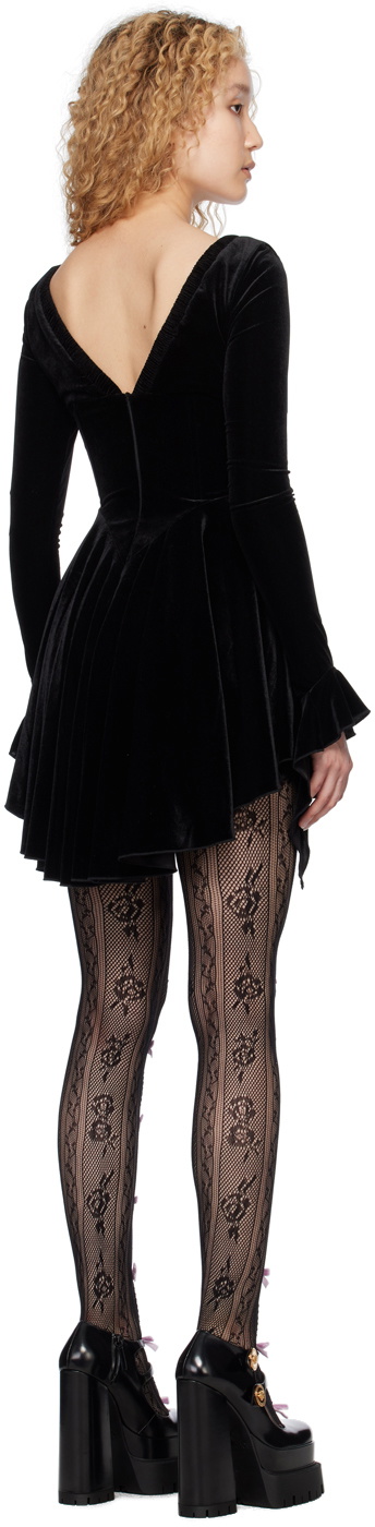 Nodress Black Deep V Back Minidress