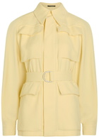 Wardrobe.nyc Belted Crepe Jacket Yellow