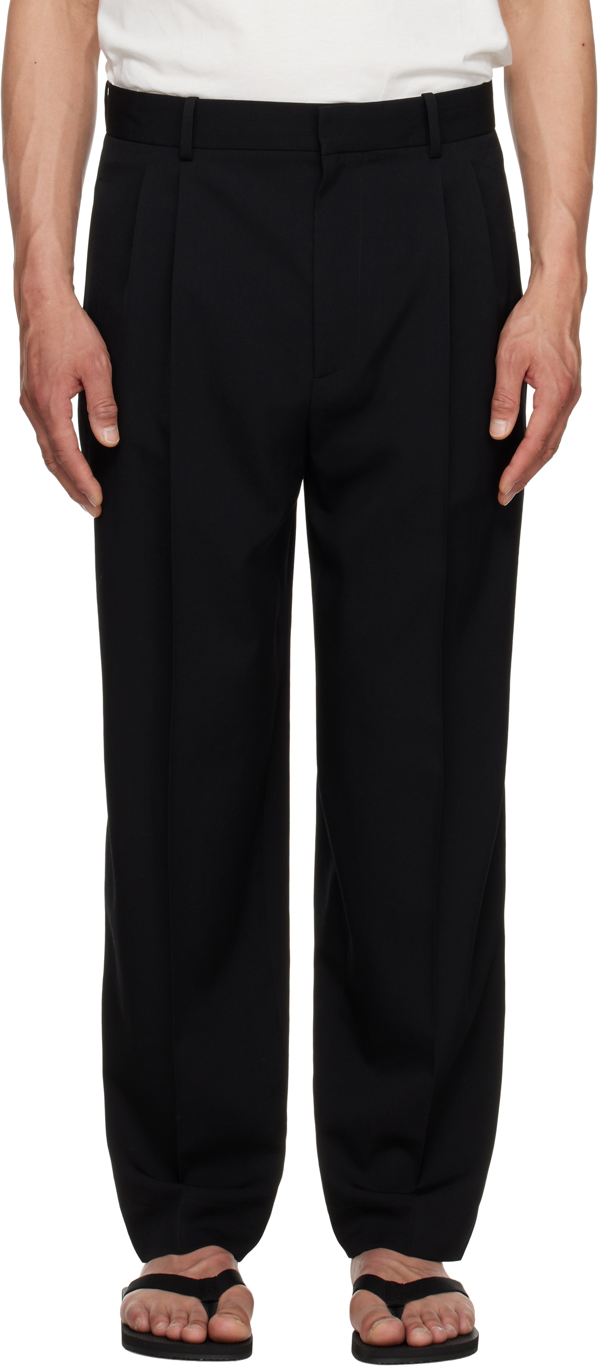 The Row Black Silas Trousers The Row
