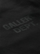 Gallery Dept. - Analog Tapered Logo-Print Coated Cotton-Jersey Sweatpants - Black