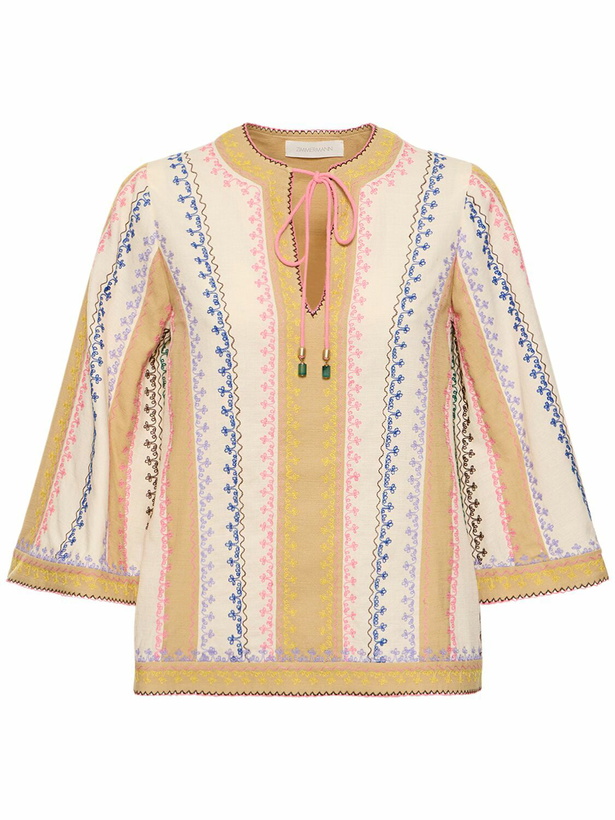 Photo: ZIMMERMANN - August Embroidered Cotton Top