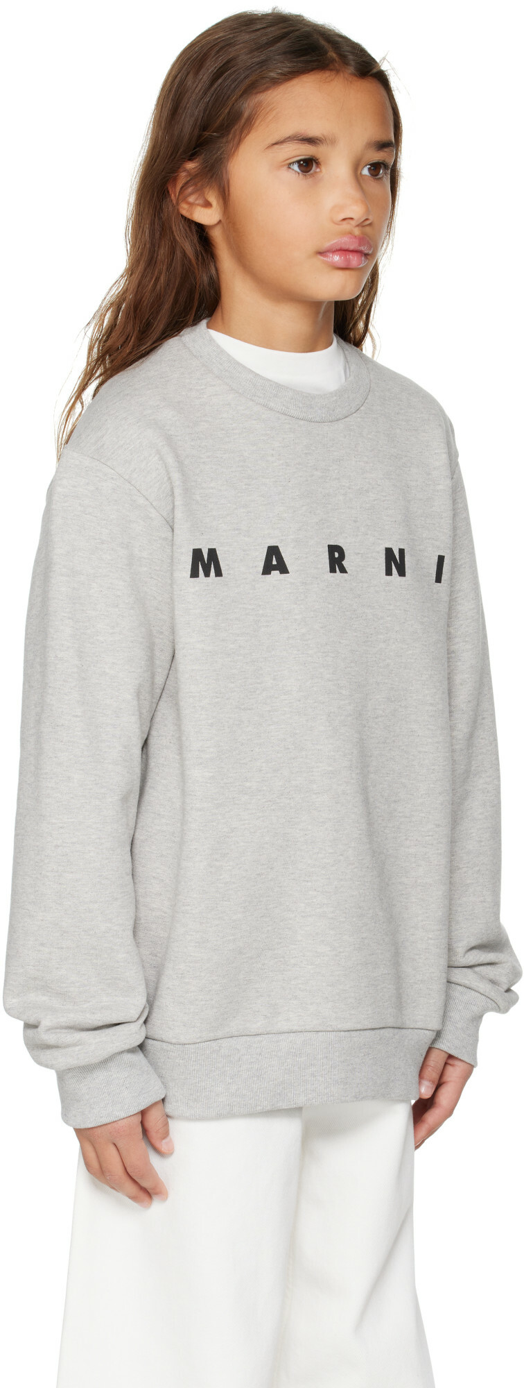 Marni Kids Gray Cotton Sweatshirt