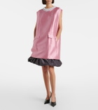 Prada Embellished wool and silk minidress