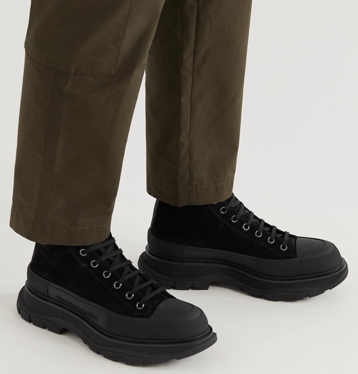Alexander McQueen - Suede High-Top Sneakers - Black