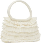 Molly Goddard SSENSE Exclusive Off-White Frilled Bag