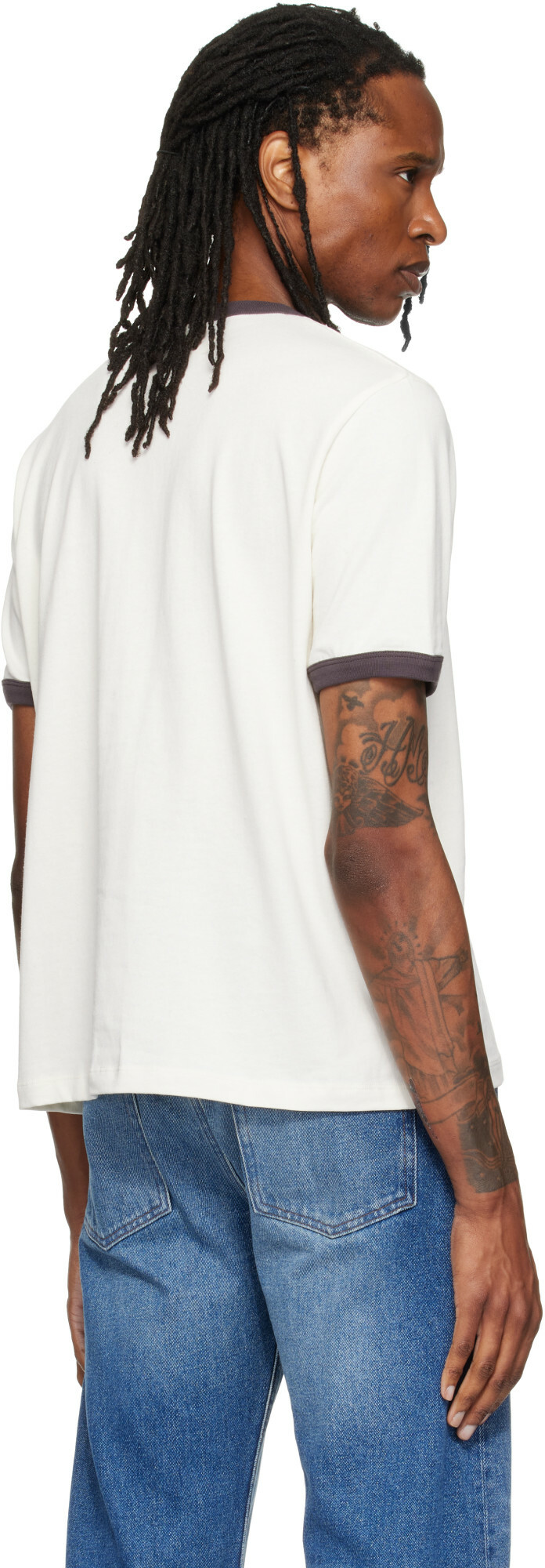 JEANERICA Off-White Ringer T-shirt