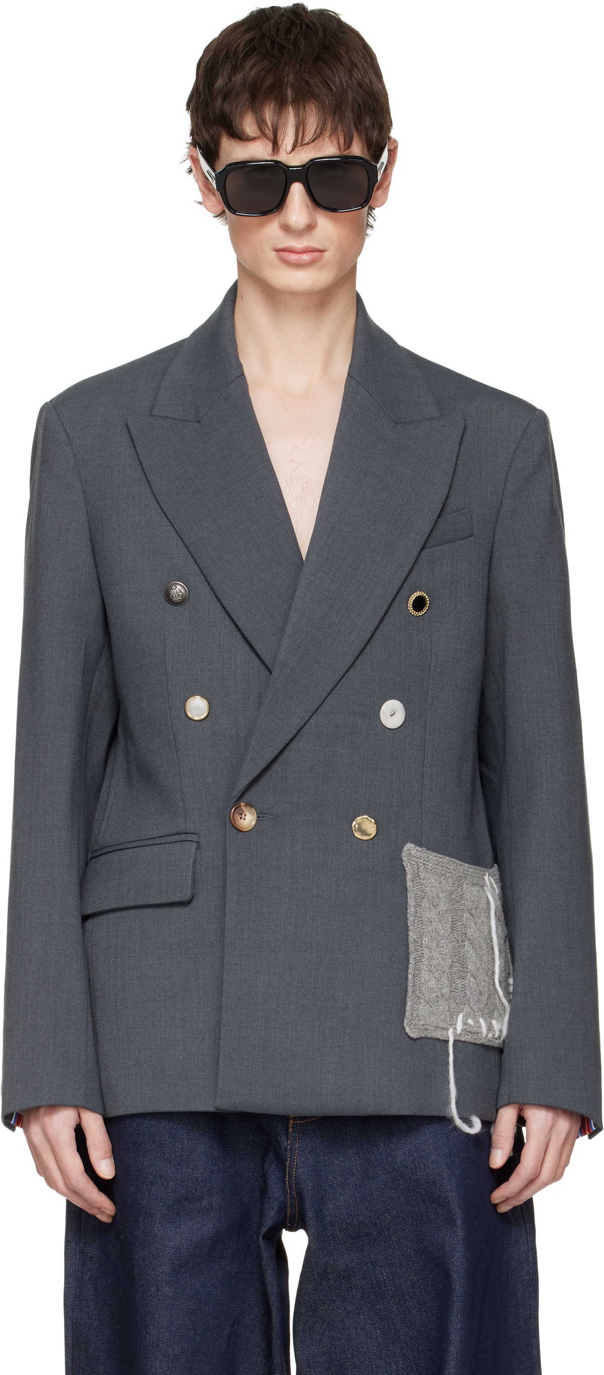 Charles Jeffrey LOVERBOY Gray Edinburgh Blazer