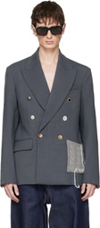 Charles Jeffrey LOVERBOY Gray Edinburgh Blazer