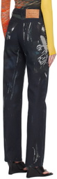 Louisa Ballou Black Printed Jeans
