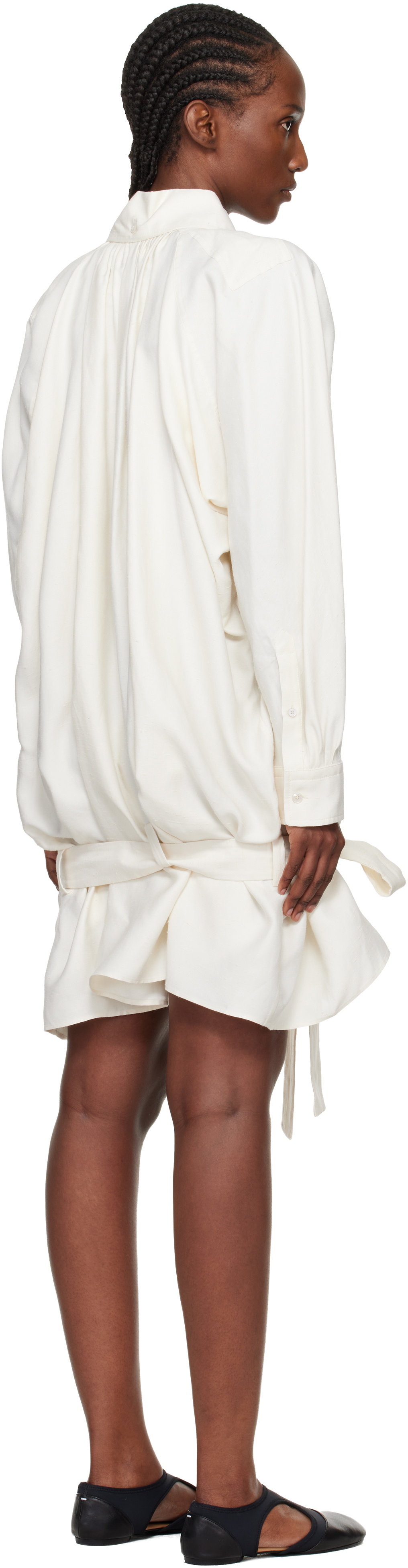 Kenzo Off-White Kenzo Paris Oversized Blouse Minidress