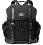 Mulberry - Leather-Trimmed ECONYL Nylon-Twill Backpack - Black