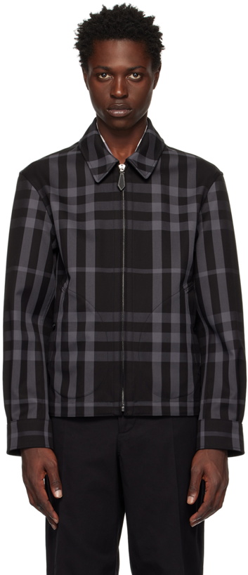 Photo: Burberry Gray Reversible Harrington Jacket