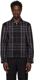 Burberry Gray Reversible Harrington Jacket