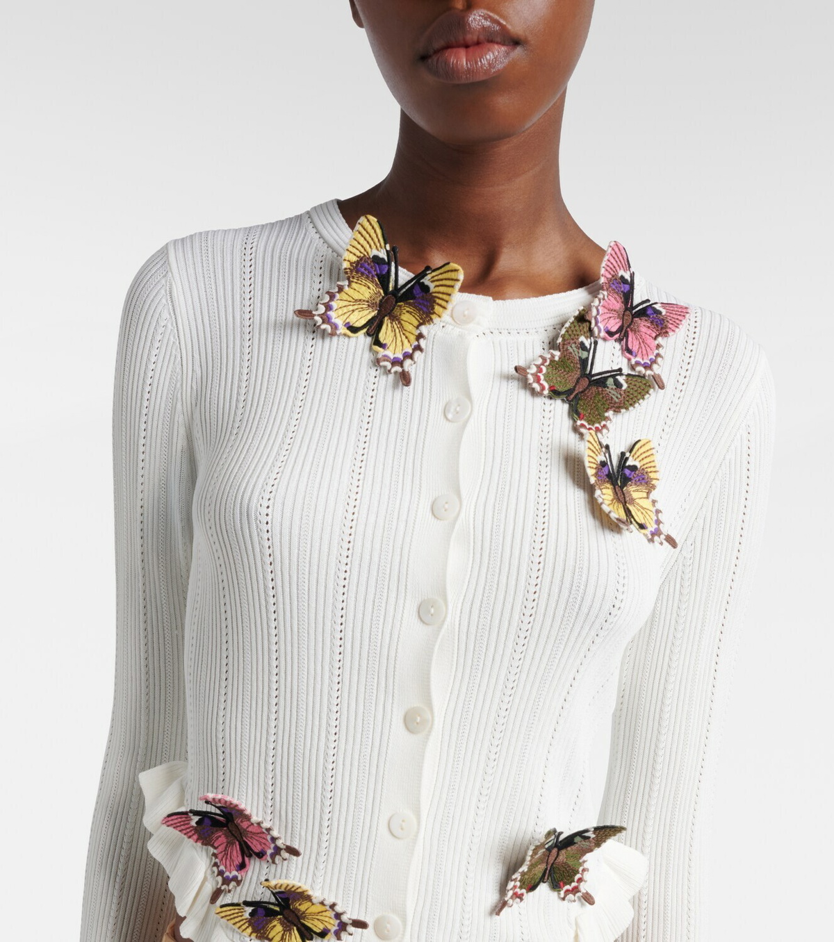 Blumarine Appliqué pointelle cardigan
