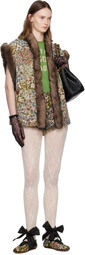 Valentino Multicolor Gobelin Après L'Hiver Fiorellini Vest