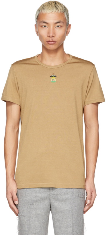 Photo: Doublet Tan Fibre T-Shirt