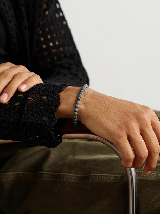 Photo: Carolina Bucci - Florentine Finish 18-Karat Blackened Gold Beaded Bracelet