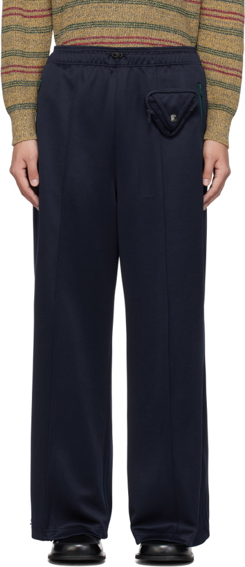 Photo: Toga Virilis Navy Polyester Track Pants