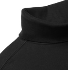 Monitaly - Fleece-Back Cotton-Jersey Turtleneck Sweatshirt - Black