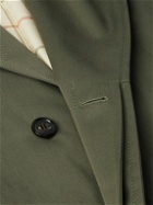 Loro Piana - Nevado Belted Cotton-Twill Coat - Green