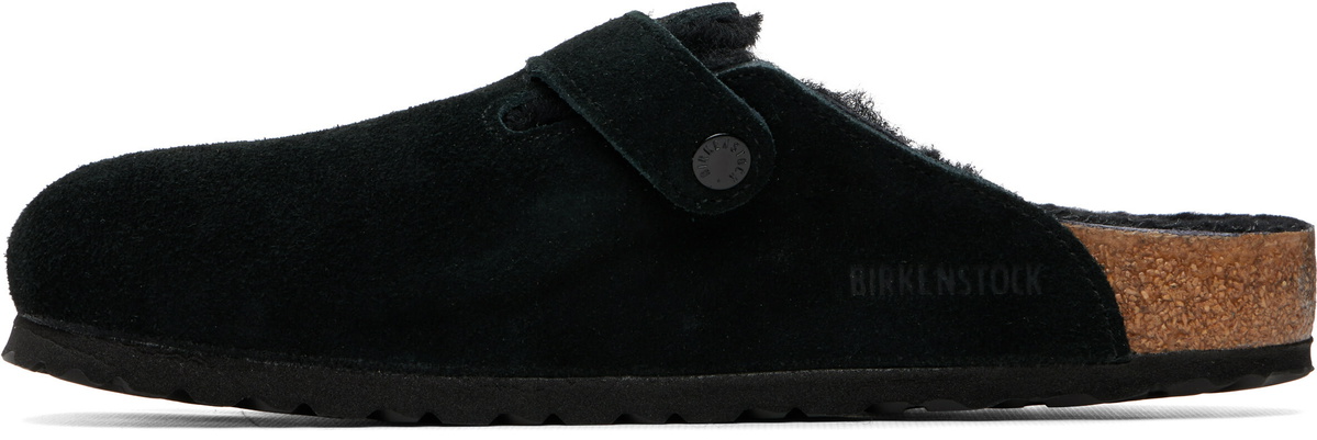 Birkenstock Black Regular Boston Shearling Loafers
