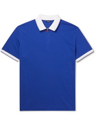 Kiton - Logo-Embroidered Cotton-Piqué Polo Shirt - Blue