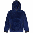 Moncler Grenoble Men's Fleece Popover Hoody in Blue