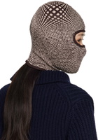 Anne Isabella Off-White & Brown Optical Balaclava