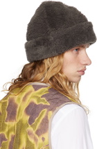 Paul Smith Gray Curly Shearling Beanie