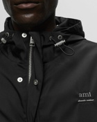 Ami Paris Hooded Ami Windbreaker Black - Mens - Half Zips/Windbreaker