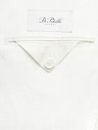 De Petrillo - Cantone Shawl-Collar Double-Breasted Linen Tuxedo Jacket - White