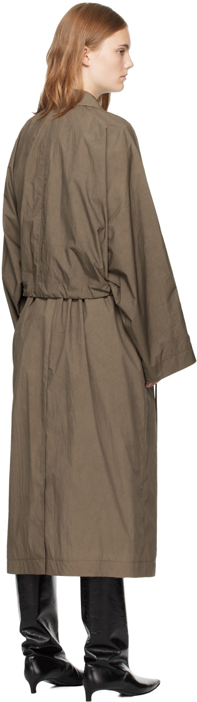 UMBER POSTPAST Brown Natural Dyed Double Layered Coat