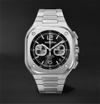 BELL & ROSS - BR 05 Automatic Chronograph 42mm Stainless Steel Watch, Ref. No. BR05C-BL-ST/SST - Black