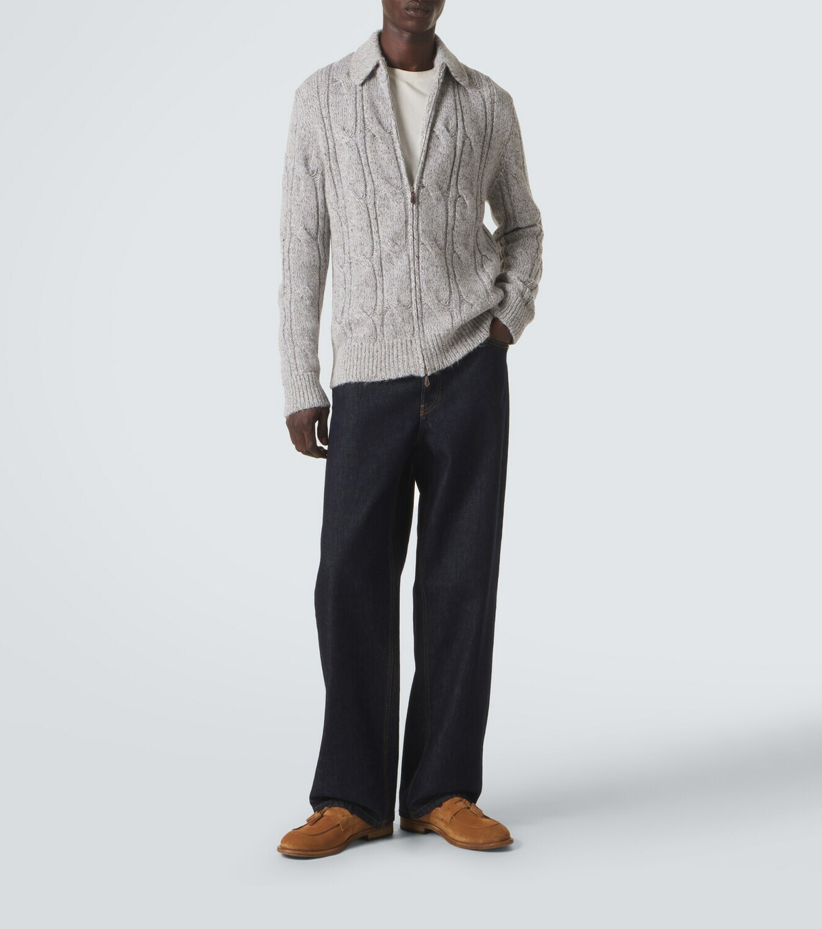 Eleventy Tasseled suede penny loafers