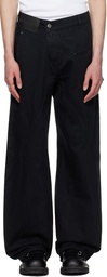 JW Anderson Black Twisted Workwear Jeans