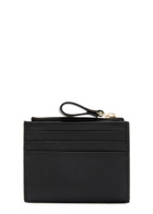 Valentino Rockstud Grained Leather Card Holder - Black - One Size