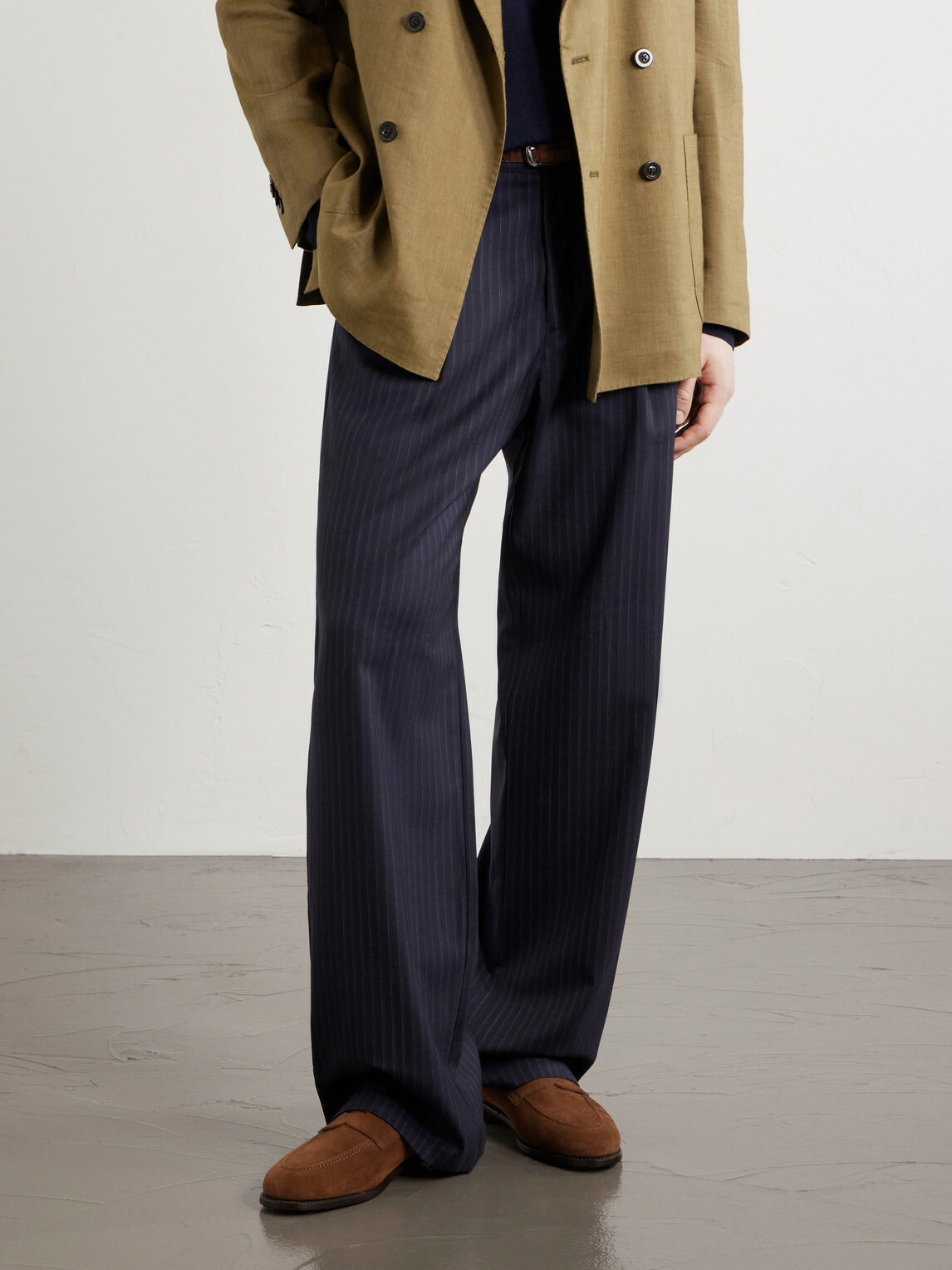 MORJAS - Suede Penny Loafers - Brown