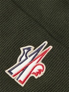 Moncler Grenoble - Logo-Appliquéd Ribbed Wool Beanie