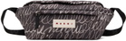 Marni Gray & White Scribble Print Puff Belt Pouch
