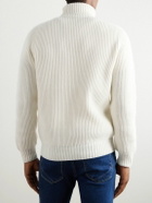 Anderson & Sheppard - Ribbed Wool and Cashmere-Blend Rollneck Sweater - Neutrals