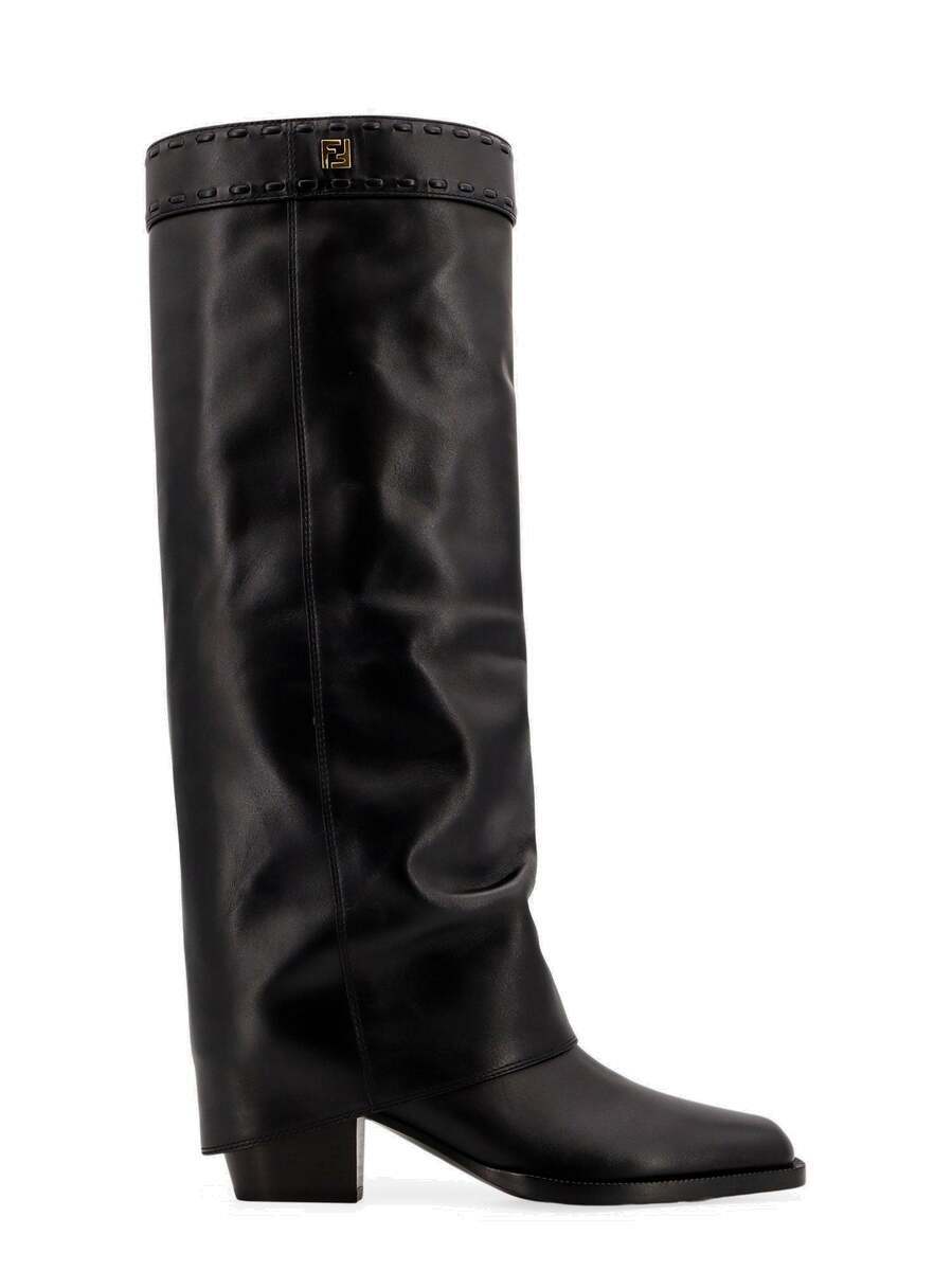 【FENDI】 layered boots with heel FENDI layered boots with heel Black Fendi