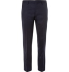 Hugo Boss - Genesis Slim-Fit Virgin Wool-Flannel Trousers - Men - Navy
