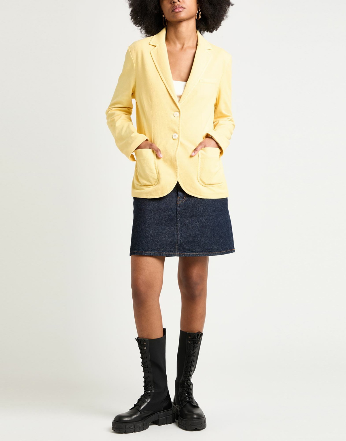 Circolo 1901 Womens Blazer Pastel in Yellow
