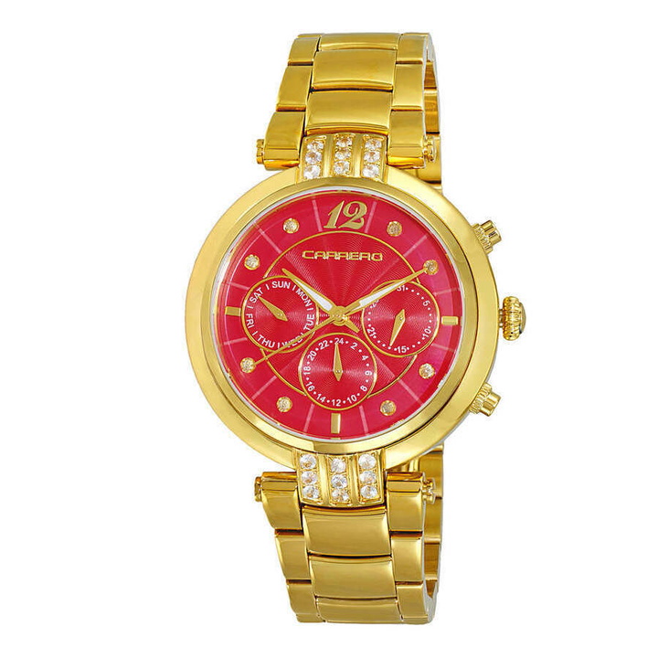 Photo: Torino Carrero Adelina GMT Quartz Red Dial Ladies Watch CL1G03RDJ