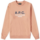 A.P.C. Men's Madame Logo Crew Sweat in Rose