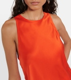 Frame Silk satin racerback tank top