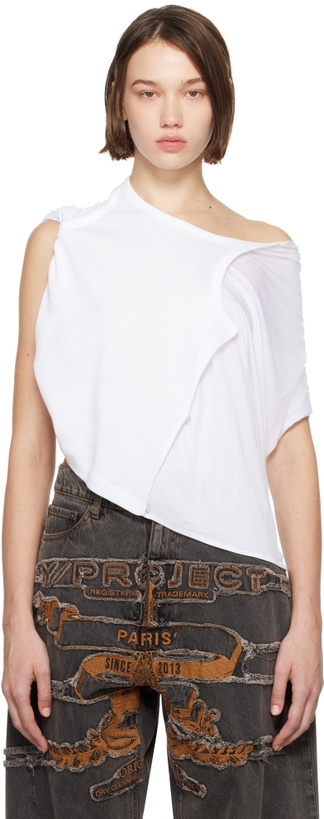 Photo: Y/Project White Insert Scarf Tank Top
