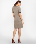 Brooks Brothers Women's Checked Tweed A-Line Dress | Brown/Black