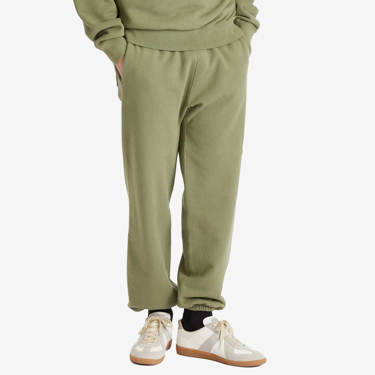 Jil Sander+ Men's Ribbed Waistband Sweat Pants in Slate Green